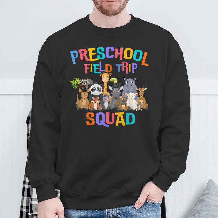 Pre-K Preschool Field Day Trip Squad 2024 Zoo Animal Sweatshirt Gifts for Old Men