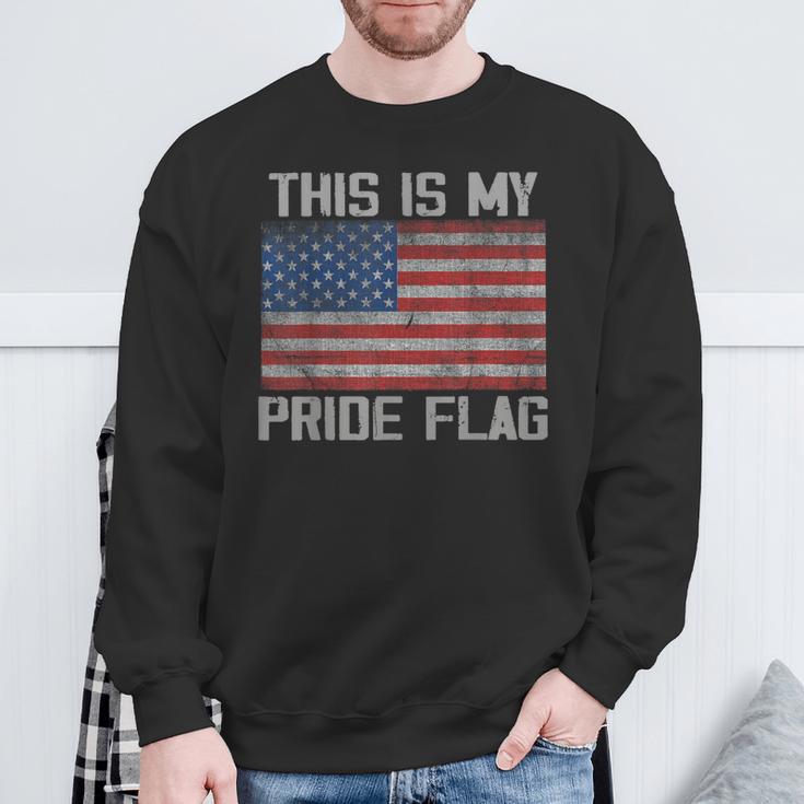 This Is My Pride Flag American Sweatshirt Gifts for Old Men