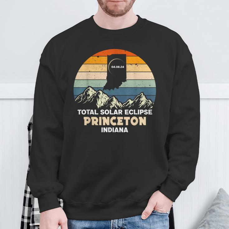 Princeton Indiana Total Solar Eclipse 2024 Sweatshirt Gifts for Old Men