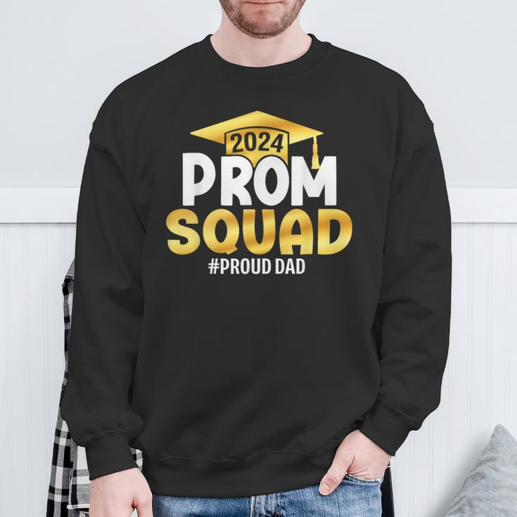 Prom Squad 2024 Graduation Prom Class Of 2024 Proud Dad Sweatshirt Gifts for Old Men