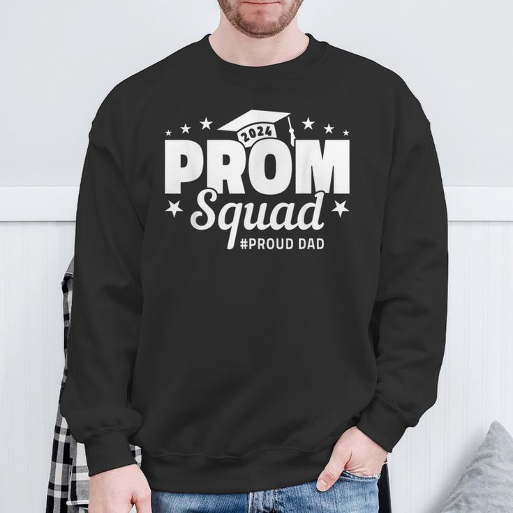 Prom Squad 2024 Proud Dad Graduate Prom Class Of 2024 Sweatshirt Gifts for Old Men