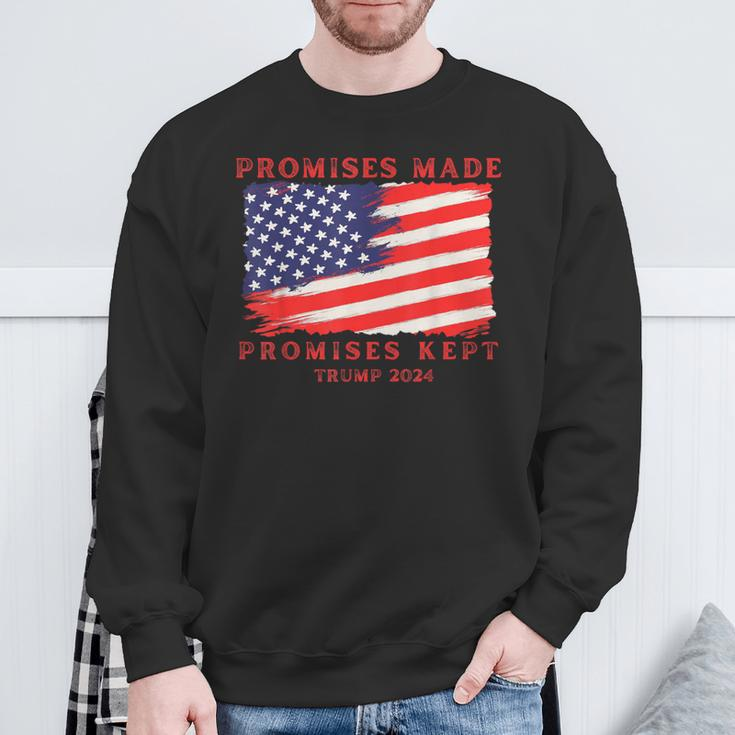 Promises Made Promises Kept Vote Trump 2024 Sweatshirt Gifts for Old Men