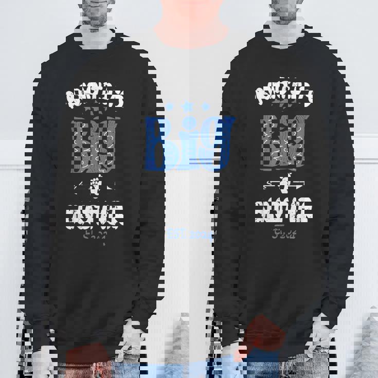 Promoted To Big Brother Est 2024 For Pregnancy Or New Baby Sweatshirt Gifts for Old Men