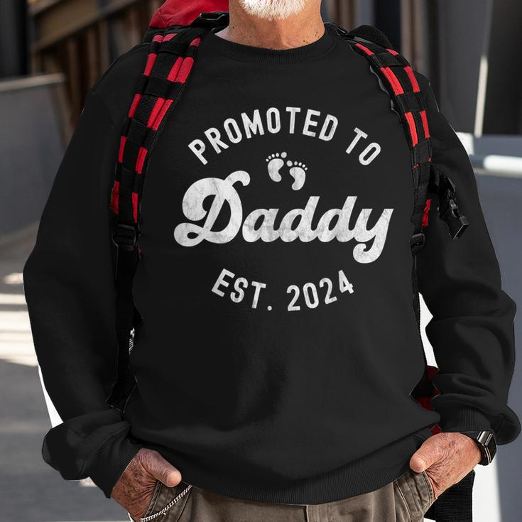 Promoted To Daddy Est 2024 Father's Day First Time Dad Sweatshirt Gifts for Old Men