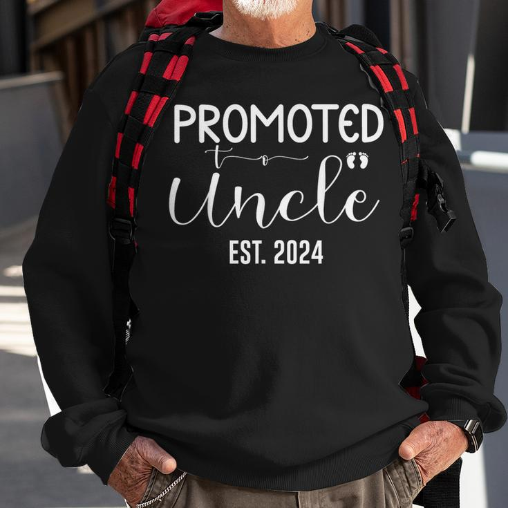 Promoted To Uncle 2024 Soon To Be Uncle Mens Sweatshirt Gifts for Old Men
