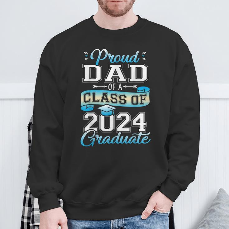 Proud Dad Of A Class Of 2024 Graduate Senior 2024 Sweatshirt Gifts for Old Men