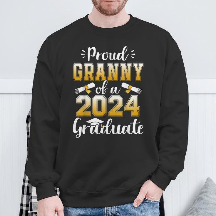 Proud Granny Of A Class Of 2024 Graduate Senior Graduation Sweatshirt Gifts for Old Men