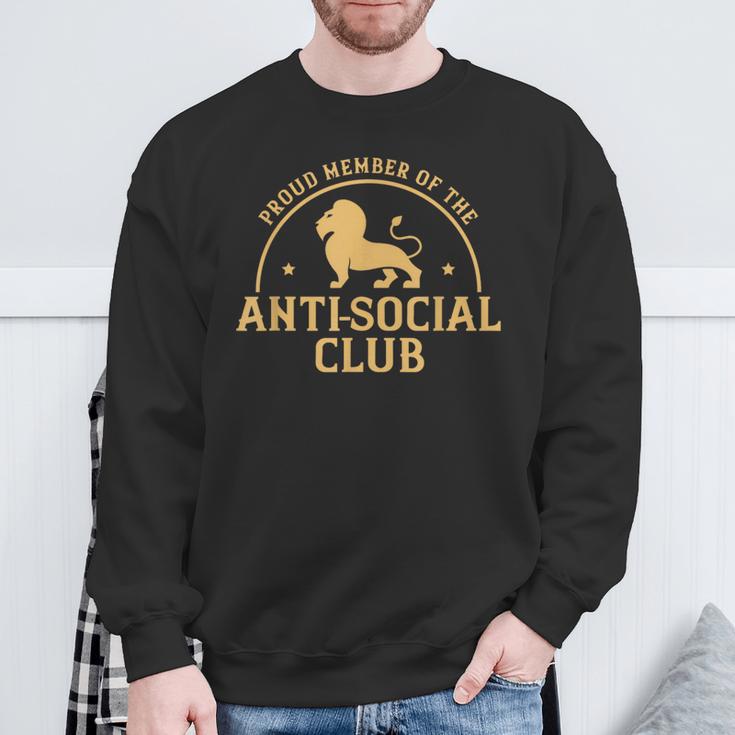 Proud Member Anti Social Club Introvert Sweatshirt Gifts for Old Men