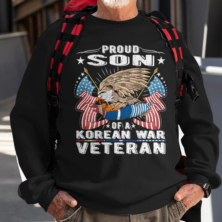 Proud Son Of A Korean War Veteran Military Vet's Child Sweatshirt Gifts for Old Men