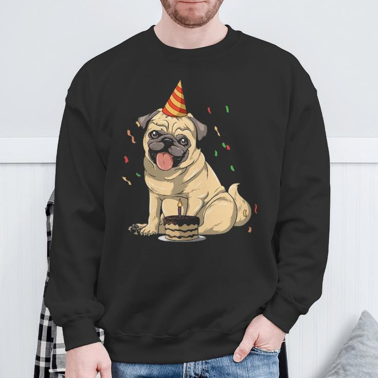 Pug Birthday Pug Birthday Party Pug Theme Sweatshirt Gifts for Old Men