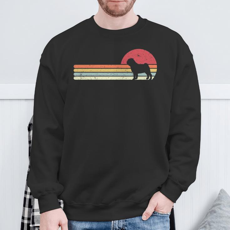 Pug Retro Style Sweatshirt Gifts for Old Men
