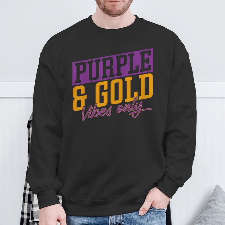 Purple And Gold Vibes Sweatshirt Gifts for Old Men