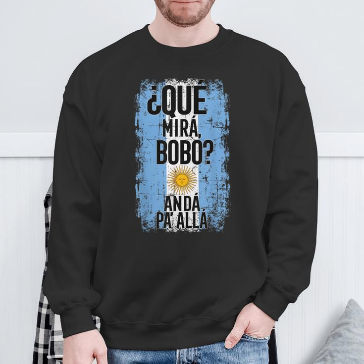Qué Mirá Bobo Andá Pa' Allá Argentina Flag Mirabobo Ar Sweatshirt Geschenke für alte Männer