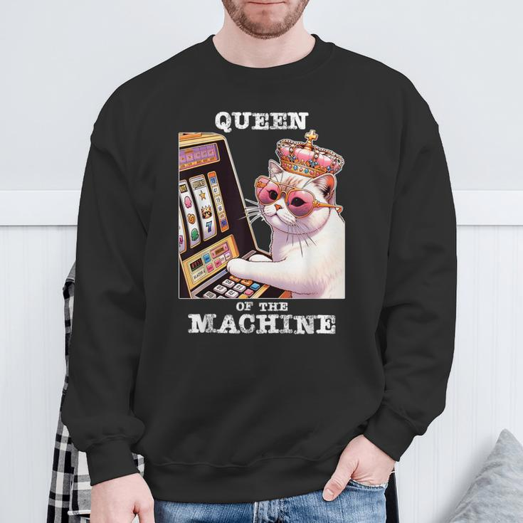 Queen Of The Slot Machine Casino Gambling Lover Sweatshirt Gifts for Old Men