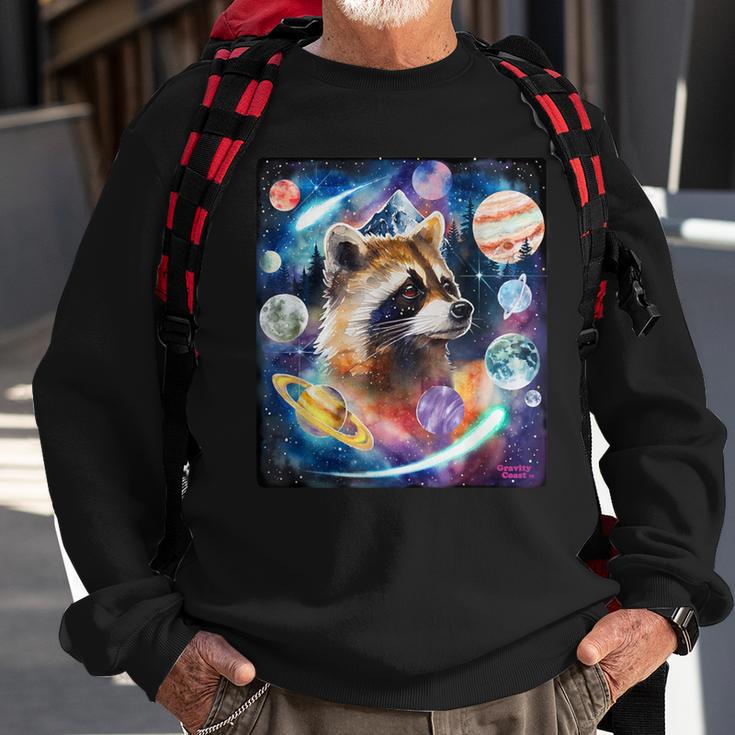 Raccoon Of The Cosmos Weird Random With Raccoons Sweatshirt Gifts for Old Men