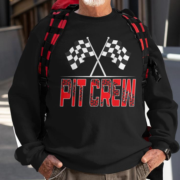 Race Car Birthday Party Racing Family Pit Crew Parties Sweatshirt Gifts for Old Men