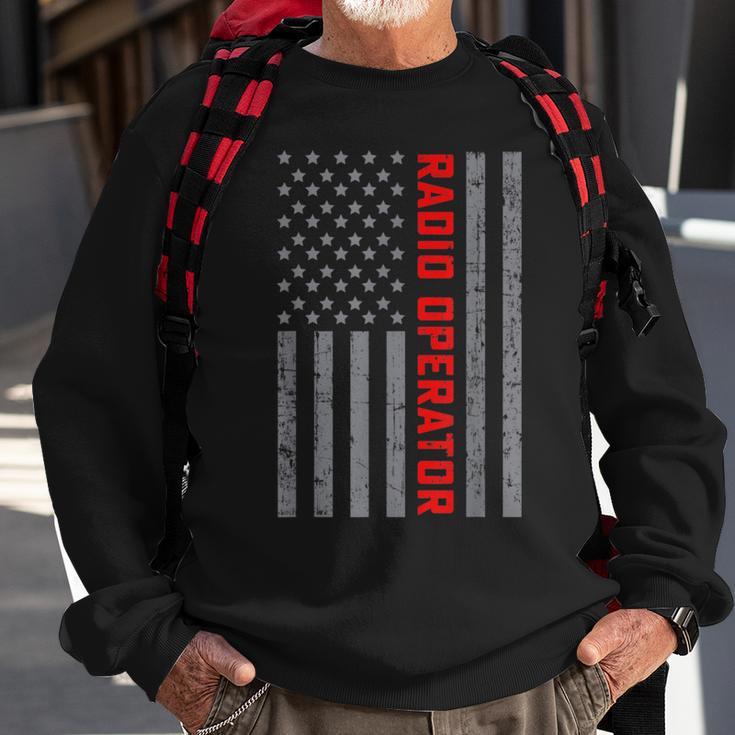 Radio Operator Vintage Us Flag For Dad Sweatshirt Gifts for Old Men