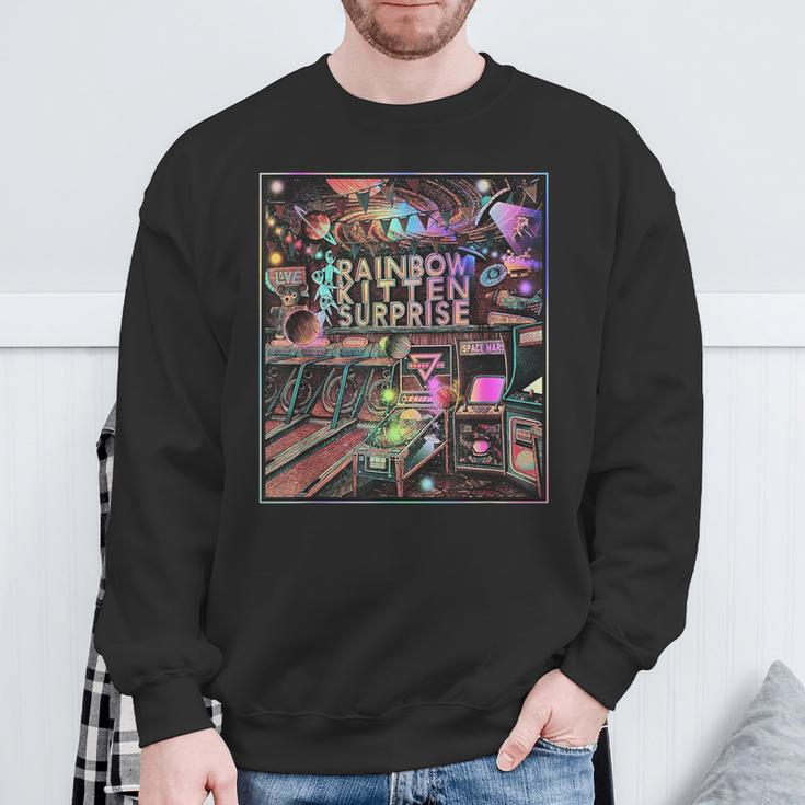 Rainbow Kitten Surprise Band Sweatshirt Gifts for Old Men