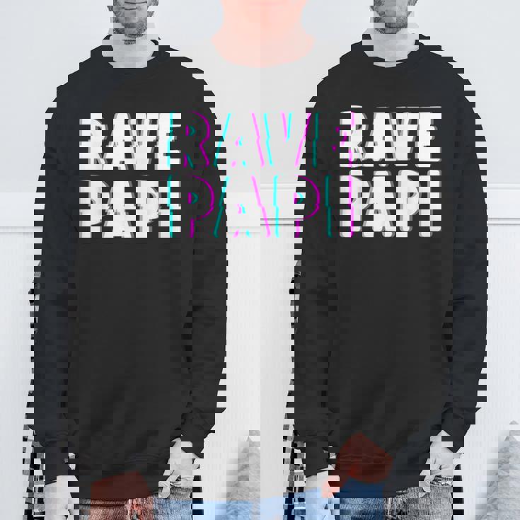Rave Papi Edm Music Festival Optical Illusion Father's Day Sweatshirt Gifts for Old Men