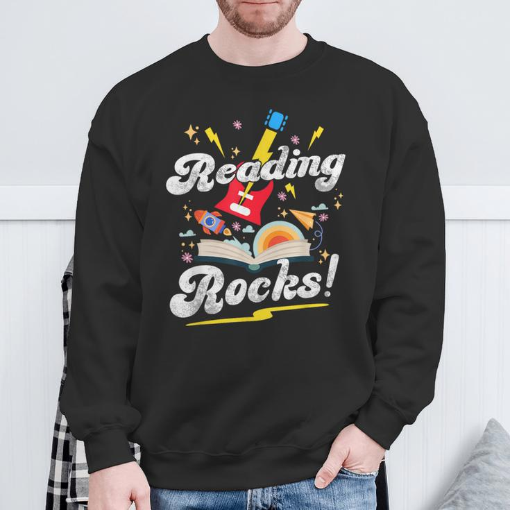 Reading Rocks Quotes For National Reading Month 2024 Sweatshirt Gifts for Old Men