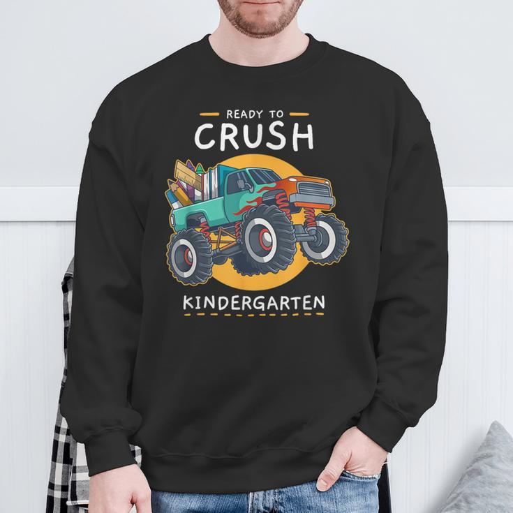 Ready To Crush Kindergarten Back To School Monster Truck Sweatshirt Gifts for Old Men