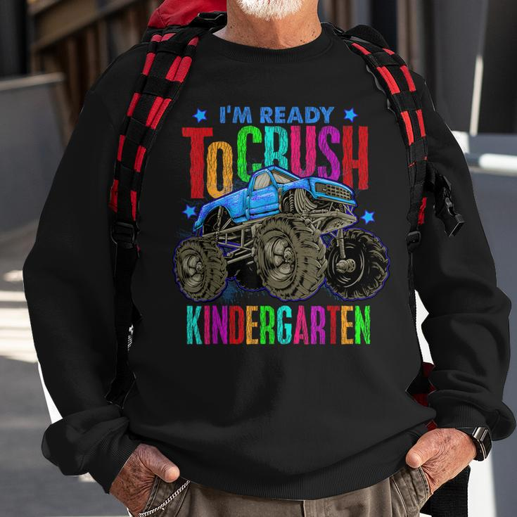 Ready To Crush Kindergarten Monster Truck Back To School Boy Sweatshirt Gifts for Old Men