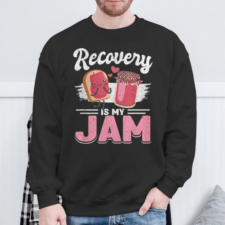 Recovery Jam Narcotics Anonymous Na Aa Sober Sobriety Sweatshirt Gifts for Old Men