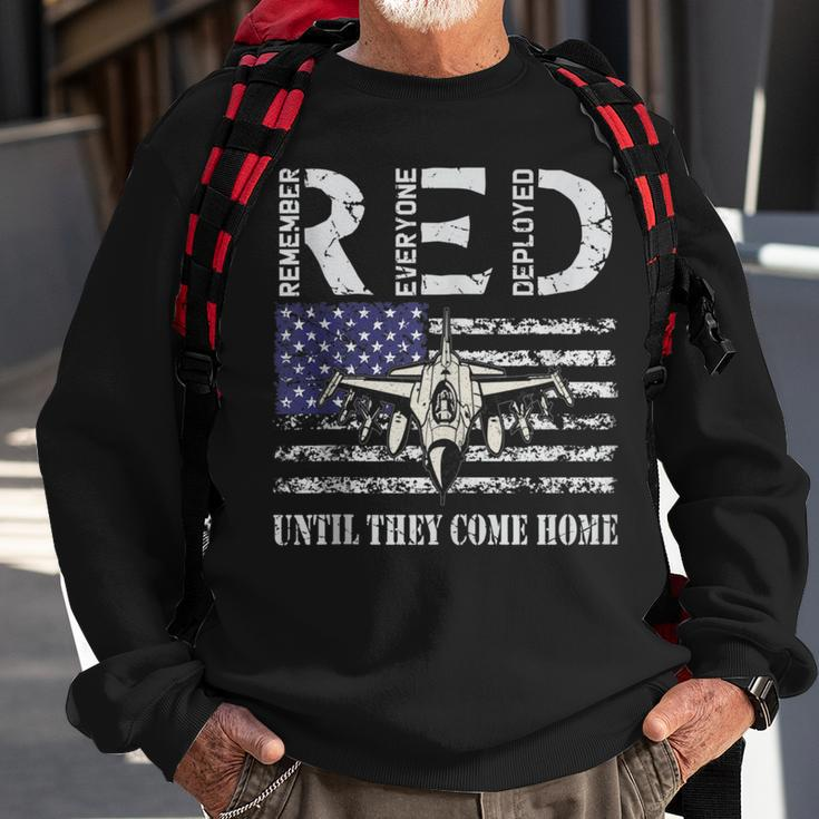 Red Friday Military Air Force Usaf Us Flag Veteran Sweatshirt Gifts for Old Men