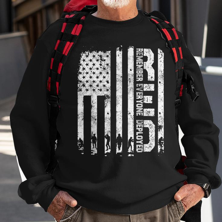 Red Friday Remember Everyone Deployed Military Wear Red Sweatshirt Gifts for Old Men