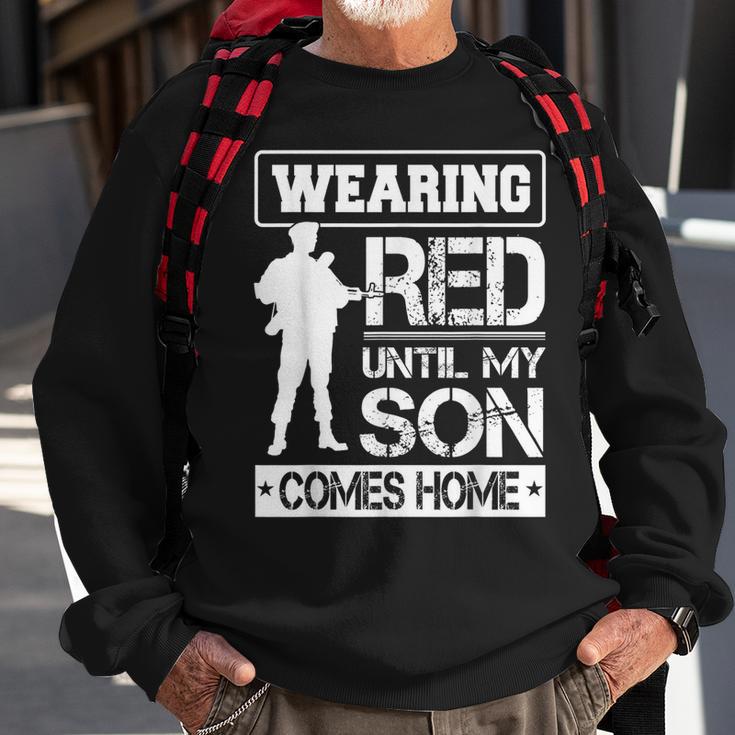 Red Friday For My Son Military Troops Deployed Wear Sweatshirt Gifts for Old Men