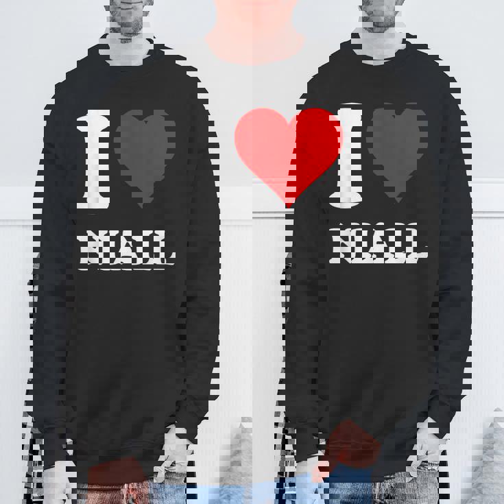 Red Heart I Love Niall Sweatshirt Gifts for Old Men