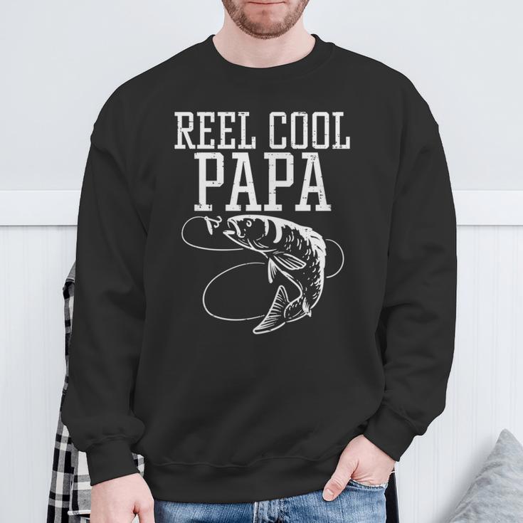 Reel Cool Daddy Papa Fisch Angeln Angeln Angler Angler Papa Herren Sweatshirt Geschenke für alte Männer