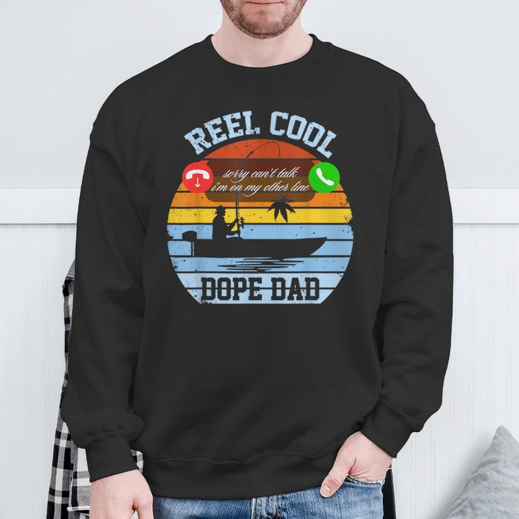 Reel Cool Fishing Dad Classic Black Men'sFather's Sweatshirt Gifts for Old Men