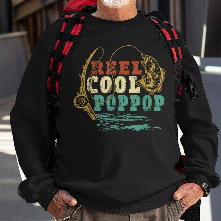 Reel Cool Pop-Pop Vintage Fishing Grandpa Fisherman Sweatshirt Gifts for Old Men
