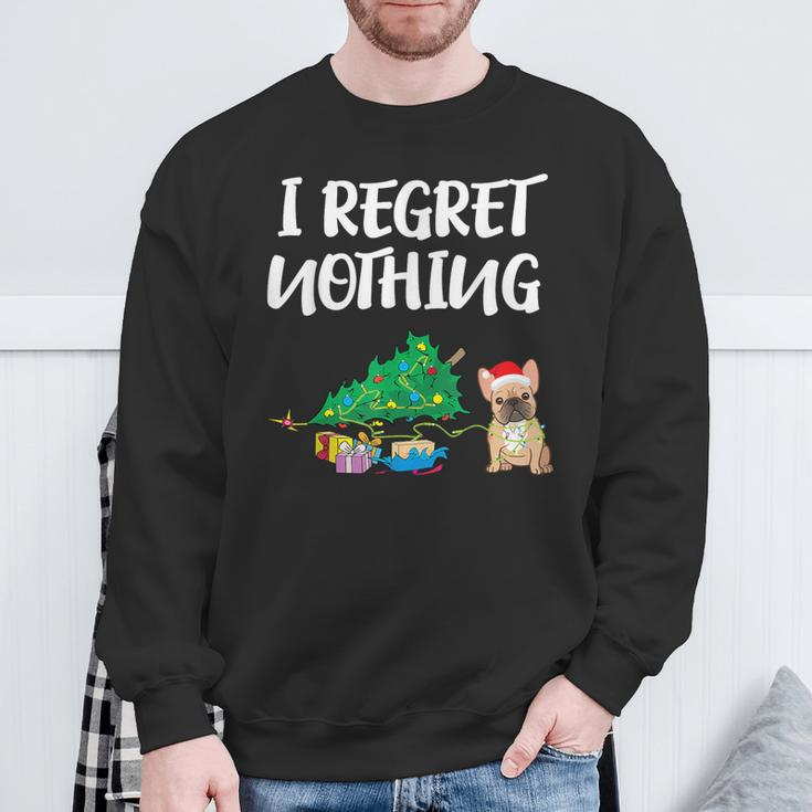 I Regret Nothing Frenchie Christmas French Bulldog Sweatshirt Gifts for Old Men