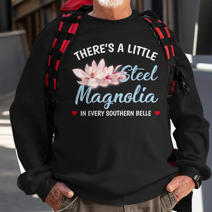 Theres A Little Sl Magnolia In Every Southern Belle Sweatshirt Gifts for Old Men