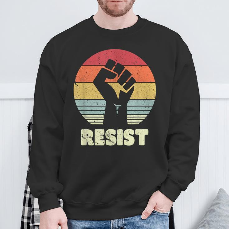 Resist FeministRetro Vintage 70'S Feminism Sweatshirt Gifts for Old Men