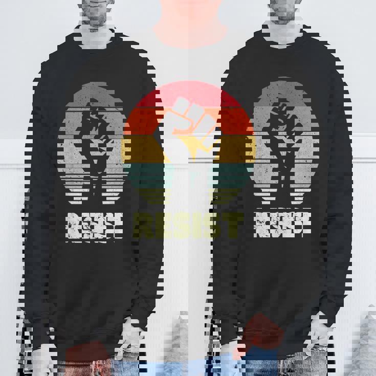 Resist FeministRetro Vintage 70'S Feminism Sweatshirt Gifts for Old Men