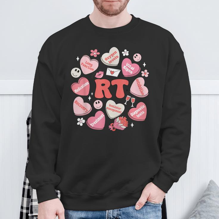 Respiratory Therapy Rt Valentine's Day Candy Heart Sweatshirt Gifts for Old Men