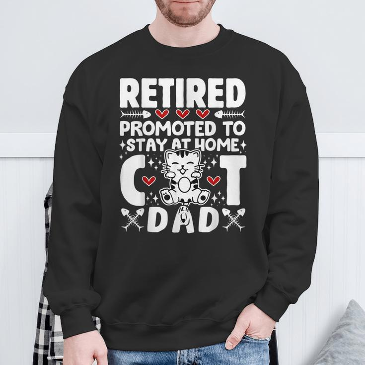 Retirement Plan Cats Owner Lovers Cat Dad Sweatshirt Gifts for Old Men