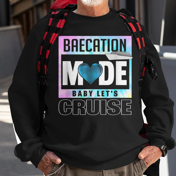 Retro Baecation Mode Baby Let's Cruise Love Vacation Couples Sweatshirt Gifts for Old Men