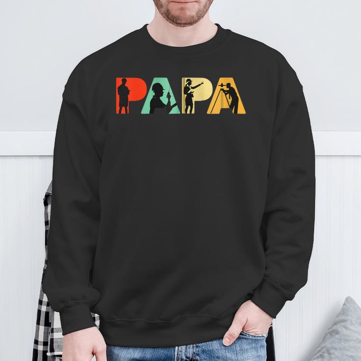 Retro-Bauingenieur Papa Stolzer Bauingenieur Papa Kapuzenjacke Sweatshirt Geschenke für alte Männer