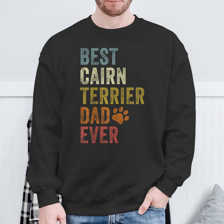Retro Best Cairn Terrier Dad Ever Dog Papa Father's Day Sweatshirt Gifts for Old Men