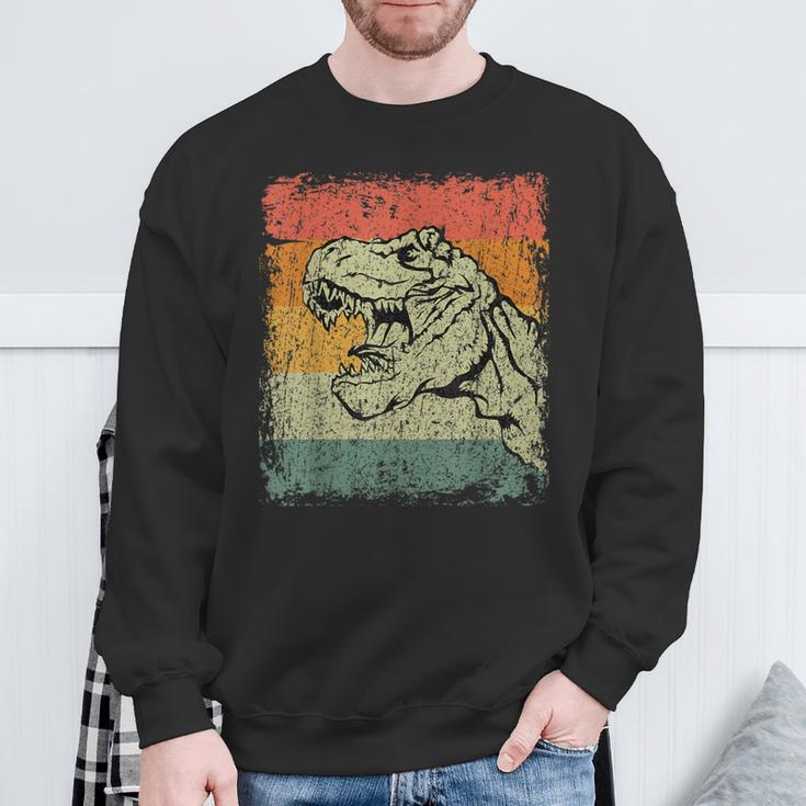 Retro Dinosaur Vintage T-Rex Sweatshirt Gifts for Old Men