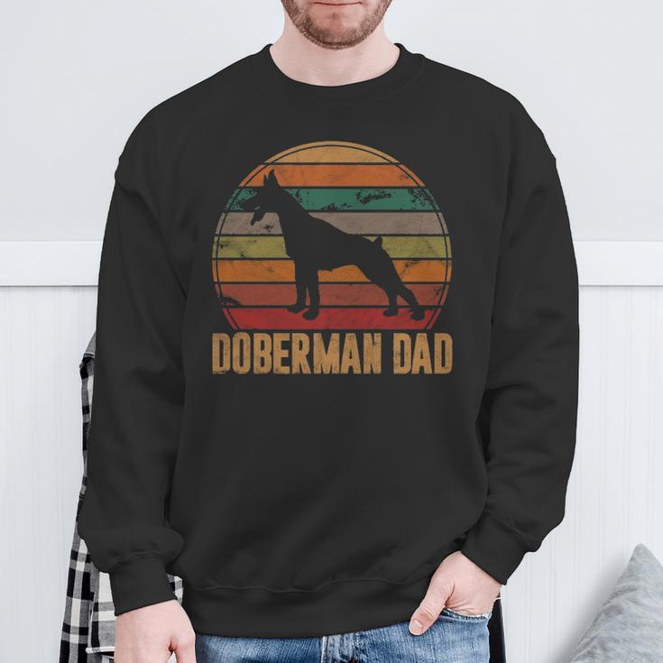 Retro Doberman Dad Dog Owner Pet Pinschers Dobie Father Sweatshirt Gifts for Old Men