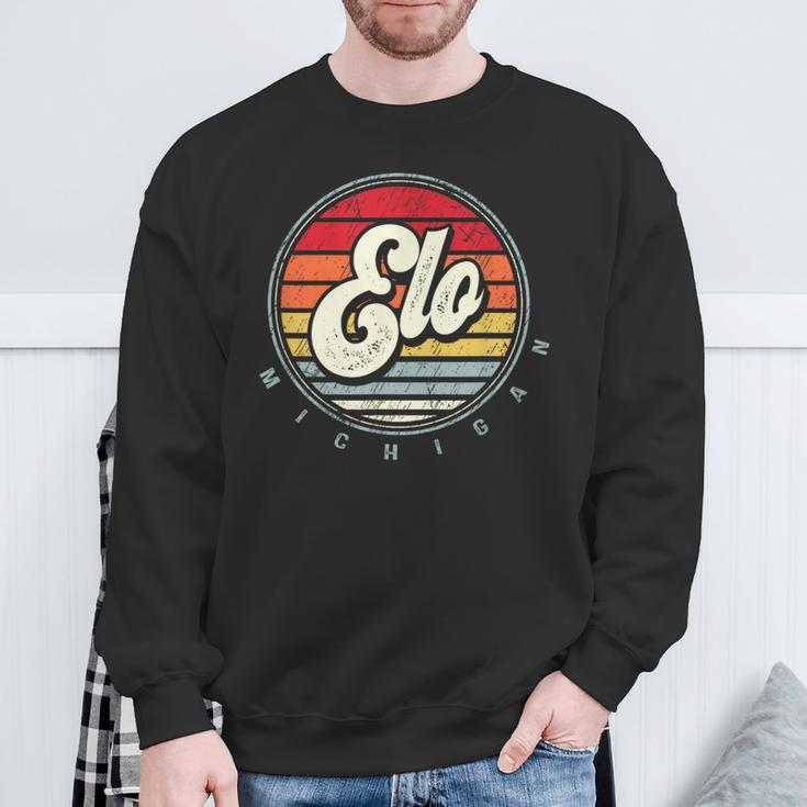 Retro Elo Home State Cool 70S Style Sunset Sweatshirt Gifts for Old Men