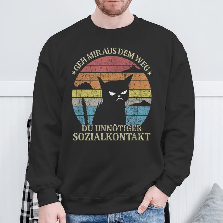 Retro Geh Mir Aus Dem Weg Du Unnecesser Social Kontakt Sweatshirt Geschenke für alte Männer