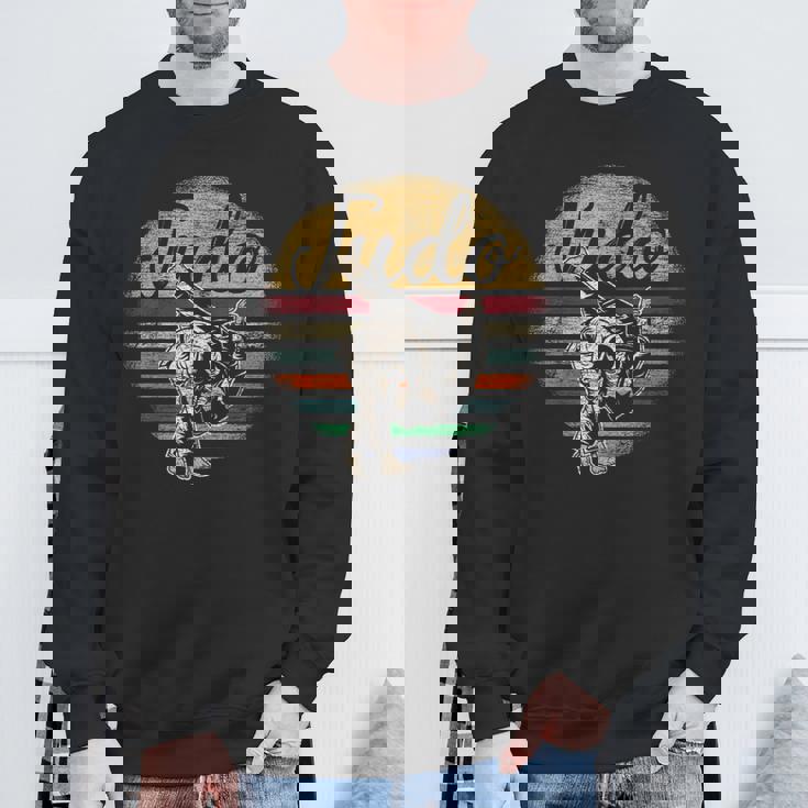 Retro Judo Kampfsport-Sweatshirt, Vintage Streifen & Wurfgrafik Tee Geschenke für alte Männer