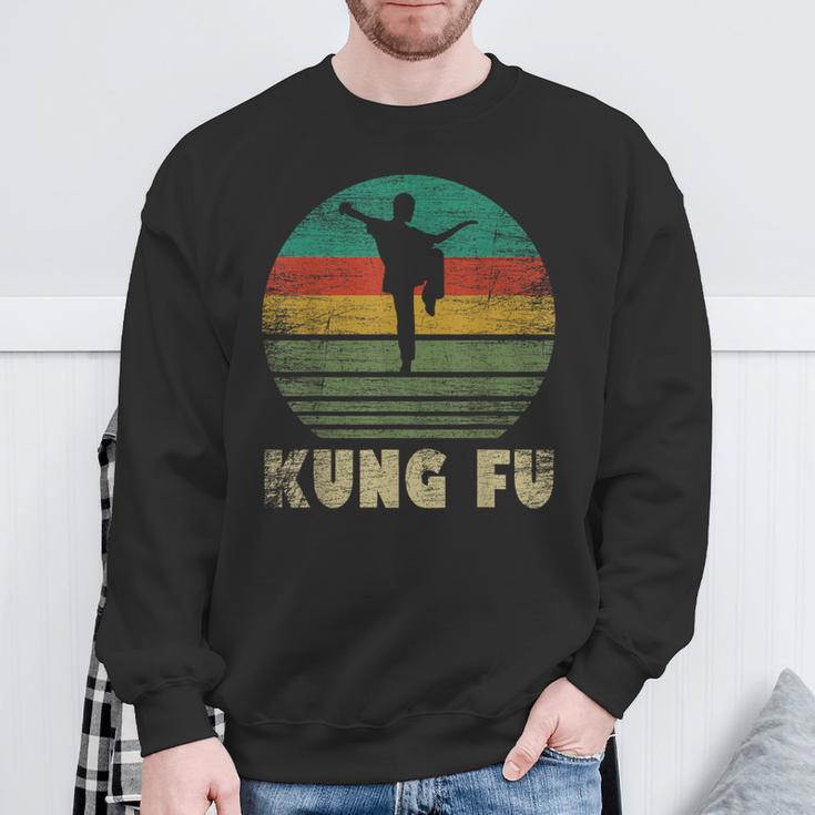 Retro Kung Fu Fighter Fighting Martial Arts Vintage Kung Fu Sweatshirt Gifts for Old Men