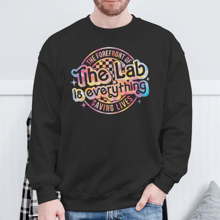 Retro The Lab Is Everything Lab Week 2024 Tie Dye Sweatshirt Gifts for Old Men